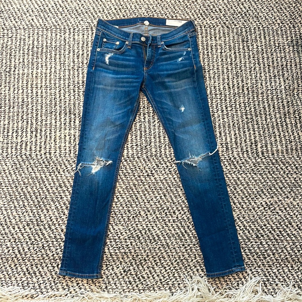 Rag & Bone skinny ripped jeans, size 26, Great condition